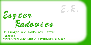 eszter radovics business card